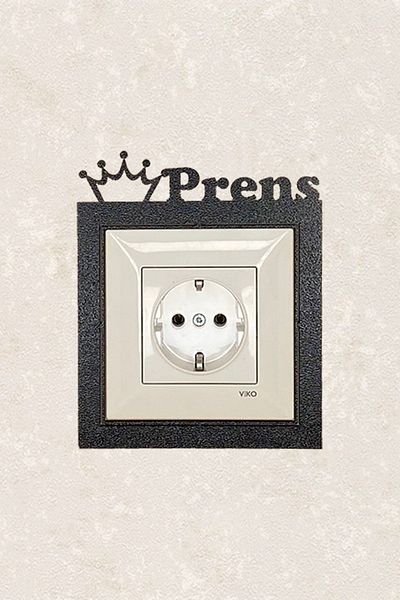 BLgrup Laser Cut Wooden Switch Socket Frame Black Single Prince 2116