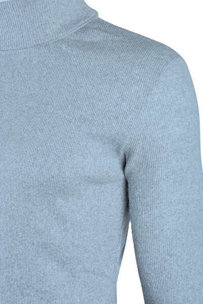 ADEGO Light Blue Turtleneck Turtleneck Slim Fit Men's Sweater