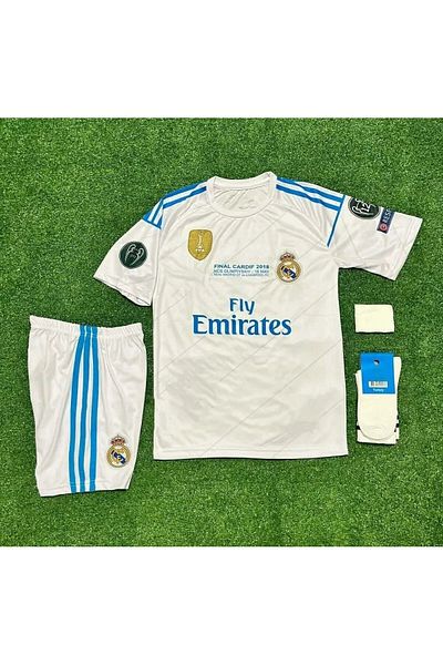 yenteks 2018 Season Cristiano Ronaldo R.Madridd - Unisex Kids Football Uniform Set of 4 As07Ta