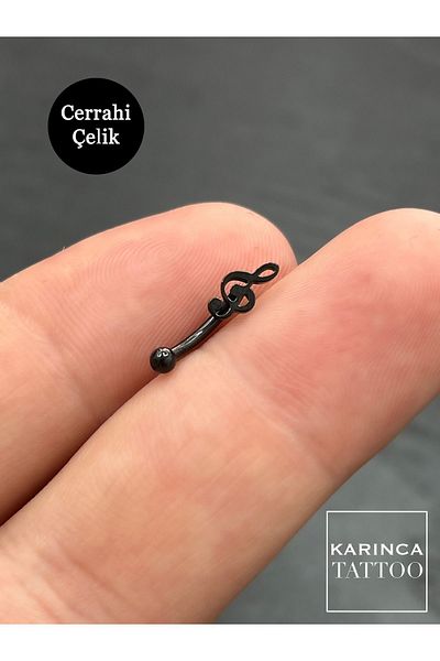 Karınca Piercing Black Left Wrench Eyebrow Ear Daith Snug Tragus Rook Piercing