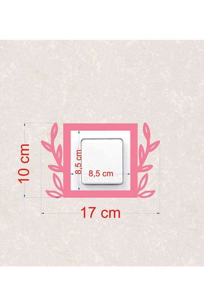 BLgrup 2114-p Laser Cut Wooden Switch Socket Frame Pink Single Decorative