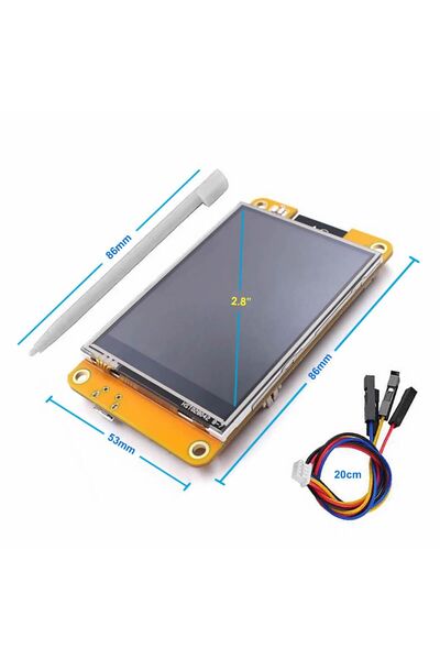 Roboyol Store ESP32-2432S028R 2.8 inch Rezistif Dokunmatik Tft Lcd Modül 240x320 Pixel Rgb Led Ldr Usb Uart IO Se