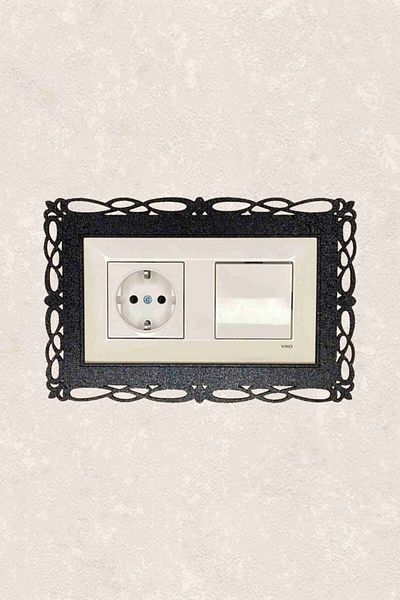 BLgrup 2144 Laser Cut Wooden Decorative Switch Socket Frame Double Decorative-2