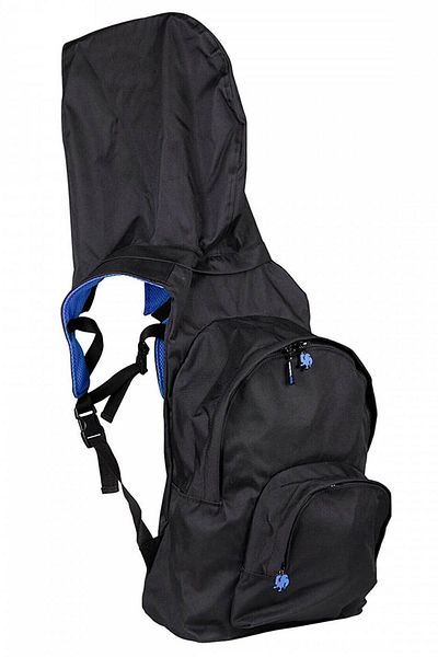 Deriderim Rucsac de școală mare Morikukko Black Blue - Glugă detașabilă, ușoară