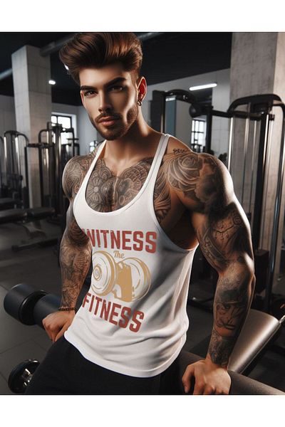 Ghedto Witness Fitness Gym Tank Top Αθλητής Μονό Λευκό