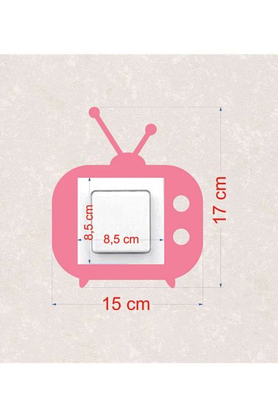 BLgrup 2127-p Laser Cut Wooden Switch Socket Frame Pink Single TV Room