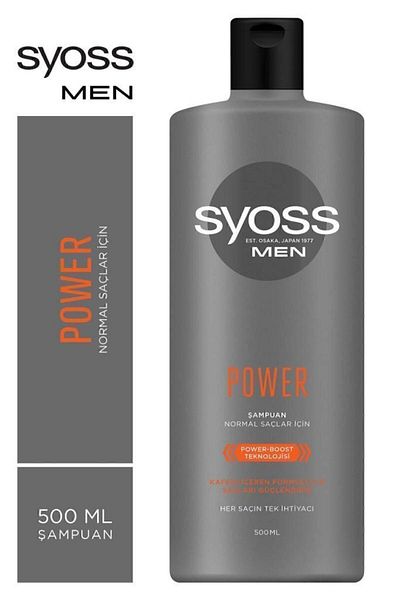 Syoss Men Power Strengthening Shampoo 500 ml - 3 Pieces - Hair Care Set