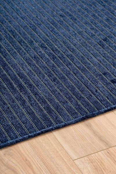 Lorente Home Moreno Viskon Dokuma Halı Kaymaz Taban Yıkanabilir Lacivert Salon Halısı 1287