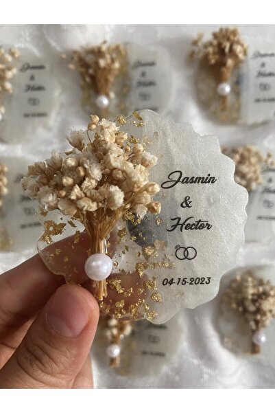 Sultan Tasarım 5 Cm - 20 Adet Dalgalı Söz Nişan Düğün Kız Erkek Bebek Yenidoğ...