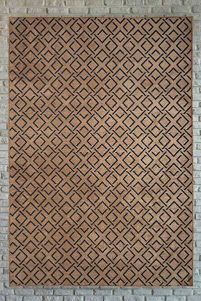 Lorente Home Moreno Viskon Dokuma Halı Kaymaz Taban Yıkanabilir Açık Kahveren...