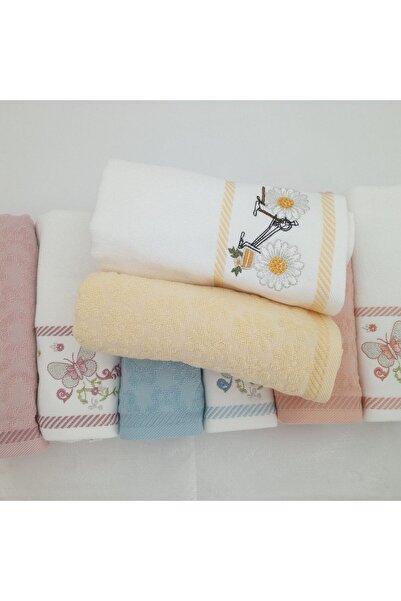 Özdilek Дaisy Border Жовтий рушник - 2 шт. в коробці