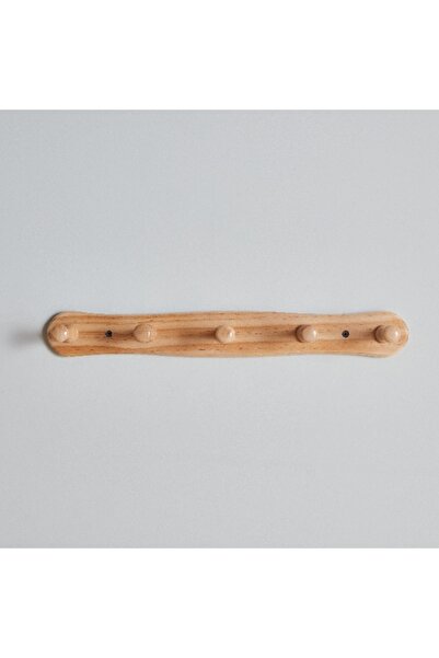 Home Box حامل خطافات حائط خشبي مكون من 5 أوتاد من Natura