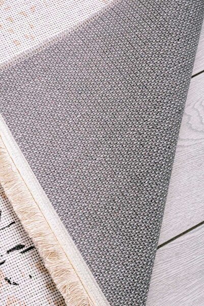 Oriente Home Nordic Runner Black Cream Chenille Hallway Carpet Washable Woven Carpet Fringed Non-Slip Base 7972