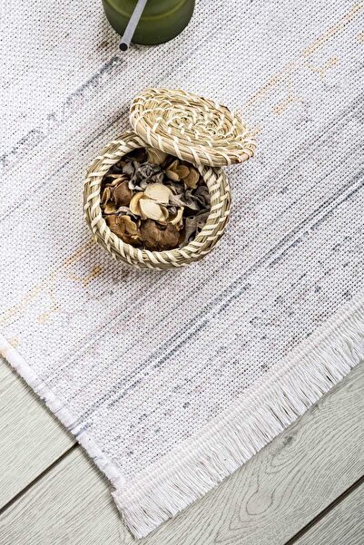 Oriente Home Soft Patterned Runner Yellow Washable Woven Carpet Fringed Non-Slip Base Chenille Hallway Carpet 7947