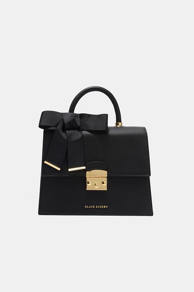 Black Ribbon Geantă de mână Queen Maxi Lock - Design elegant
