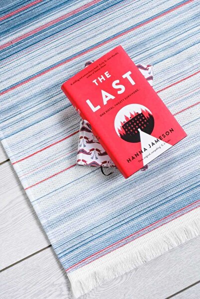 Oriente Home Bohemian Patterned Blue Powder Runner Washable Entrance Chenille Hallway Carpet 7554