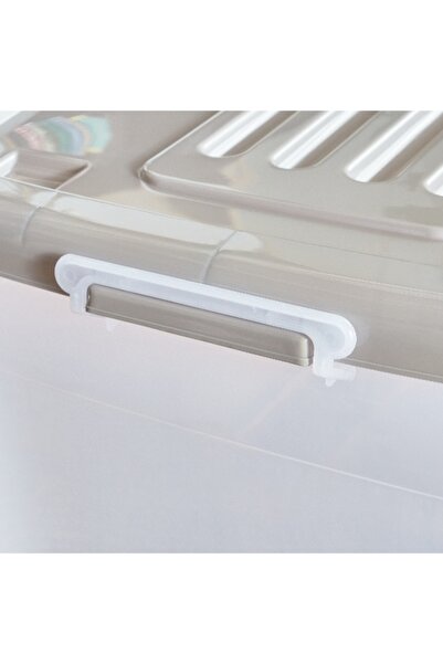 Home Box Juana Multipurpose Transparent Storage Box with Wheel -94 L