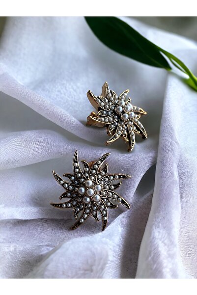 FAYRA ACCESSORIES Güneş Figür İnci Küpe