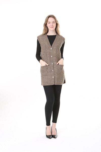 Lamierra Knitwear Harttuş Long Vest