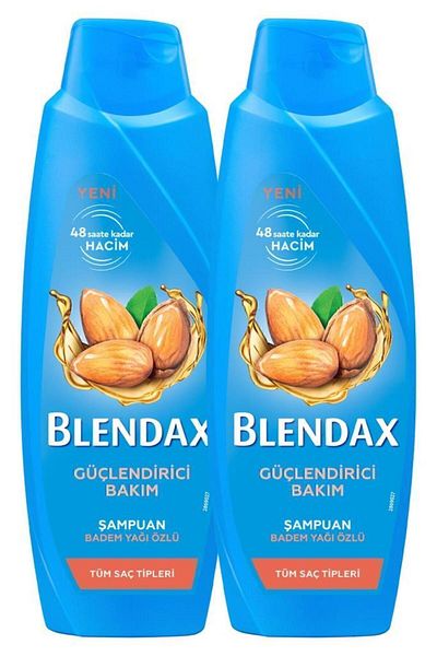 Blendax Strengthening Care Almond Oil Extract Shampoo 500 ml X2 – Nourishing and Volumizing