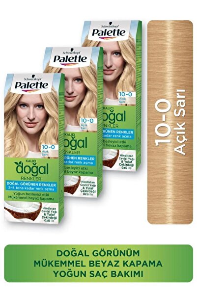 Palette Kalıcı Doğal Renkler Saç Boyası 10-0 Açık Papatya X 3 Adet