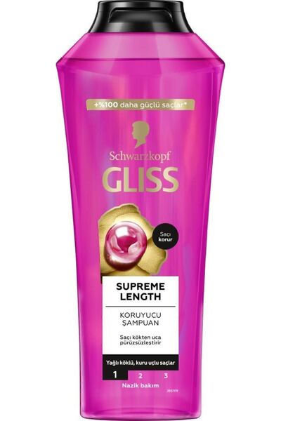 Gliss Supreme Length Uzun Saçlara Özel Şampuan 400 ml x 4 Adet