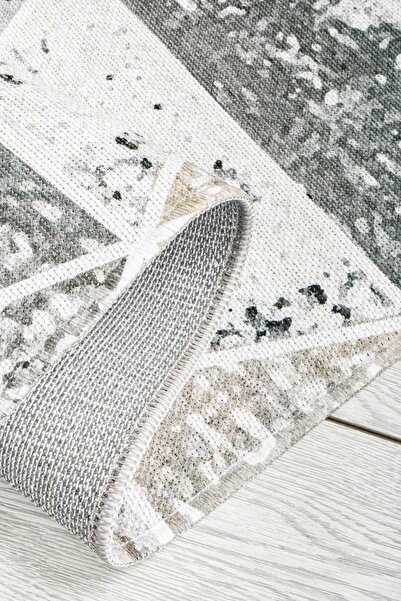 Oriente Home Modern Runner Gray Washable Chenille Machine Carpet Fringed Non-Slip Base Hallway Carpet 7079