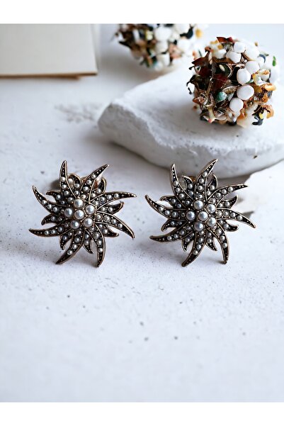 FAYRA ACCESSORIES Güneş Figür İnci Küpe