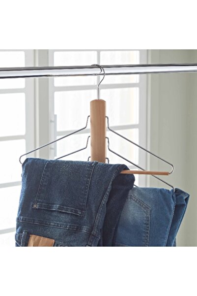 Home Box علاقة بنطلونات خشبية من 4 طبقات لتوفير المساحة من Forest