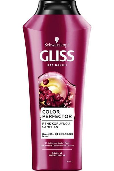 Gliss 500 ml Color Protection Shampoo with Hyaluron Elixir and Cranberry Extract - Color Perfector