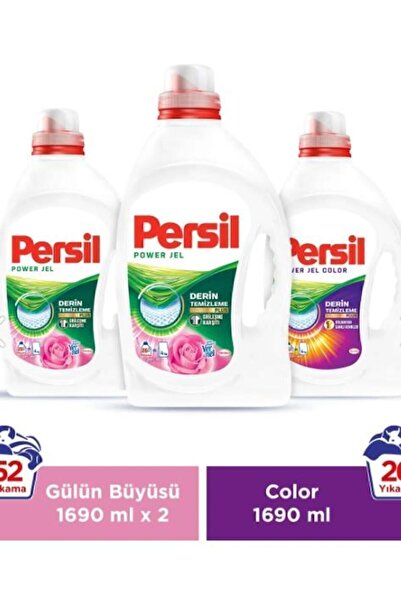 Persil Jel 2x Gülün Büyüsü 1x Color (Renkliler) Sıvı Çamaşır Deterjanı 78 Yık...
