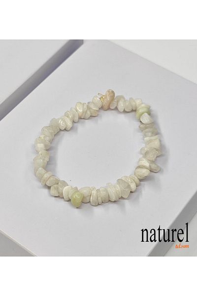 Naturel Tılsım Natural Stone Broken Moon Stone Bracelet |   Healing Magnet for Women