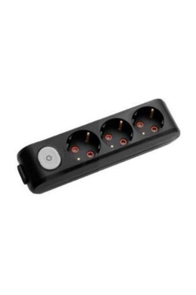VİKO Multi-Let Triple Socket (3 Pieces) Switched Ground. Child Proof Wireless Group Socket with Terminal Block Black