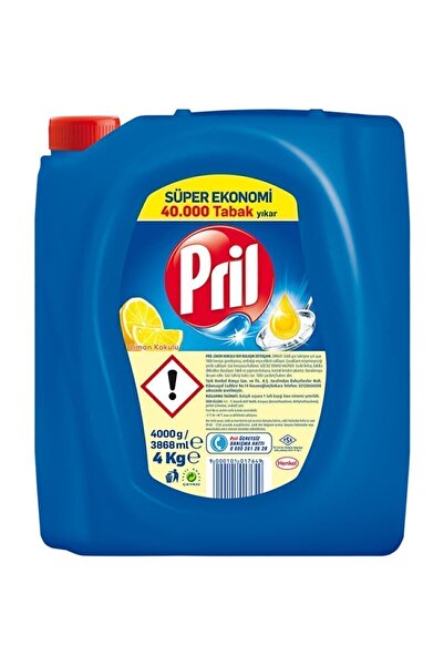 Pril Elde Yıkama Bulaşık Deterjanı Elma Kokulu 4 kg Soğuk Suda Etkili