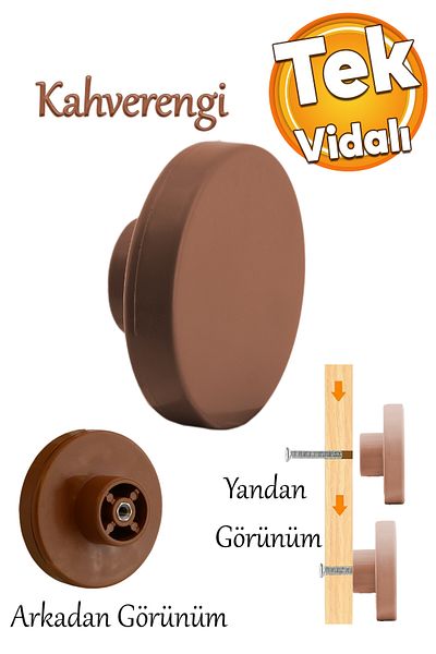 Badem10 Plastic Rotund Plat Maro Culoare 1 Buc Mobilier Cameră Bucătărie Sertar Dulap Mâner Dulap Mâner