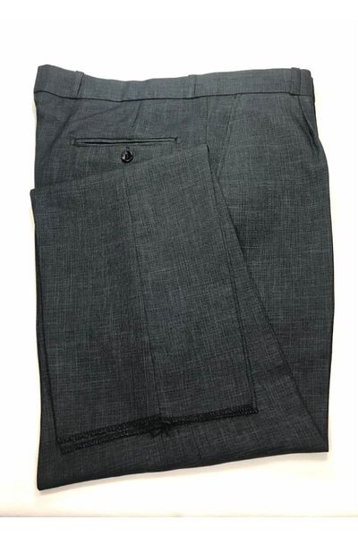 BUGİ GİYİM Men's Fabric Trousers Pleated Blue Gray Filafil
