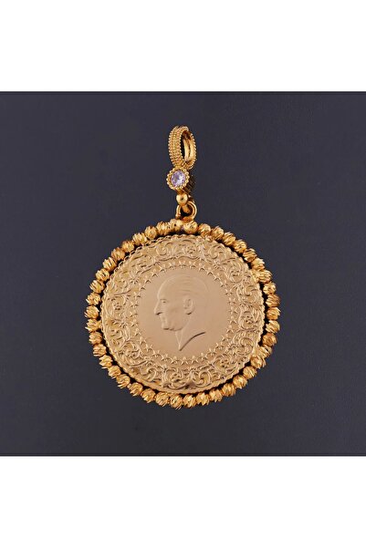 Genel Markalar Çeyrek Altınlı Bijuteri Kolyee Ucu 22 Ayar Altın Kaplama