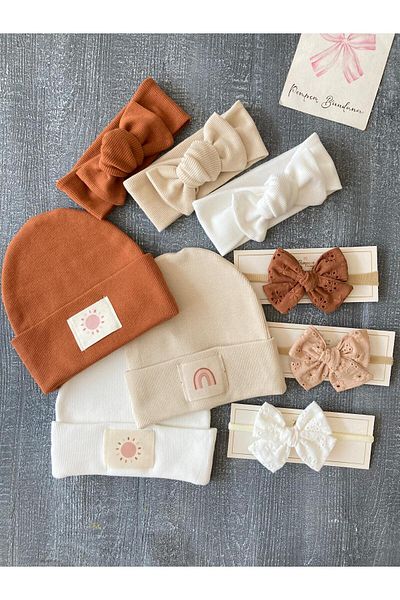 pempem bandana Baby Girl Autumn Beret Bandana (9 Pieces) Set