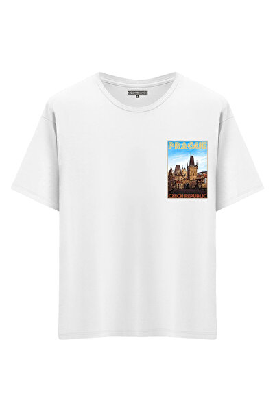 Mounte Bianca Unisex Prag - Oversize kroj T-shirt