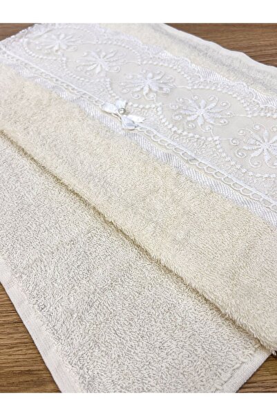 AYHANHOME 6 db 100% pamut fűzős masnimintás 50x90-es kéz- és arctörlő készlet