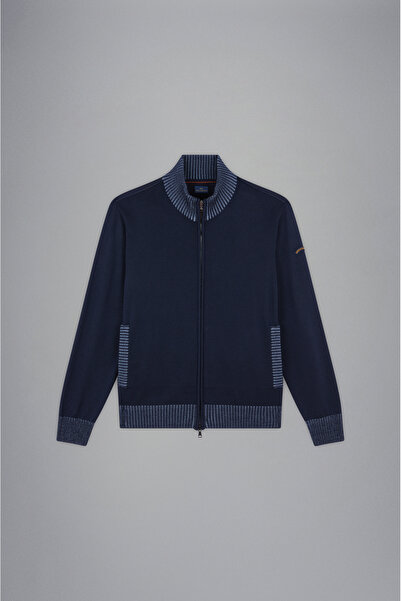 PAUL&SHARK MEN'S ZIPPED PULLOVER C.W. WOOL