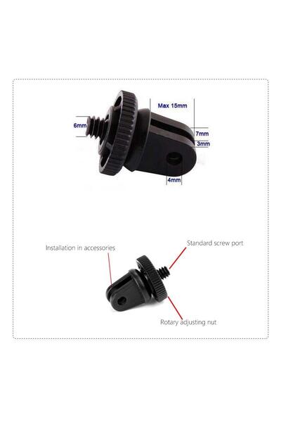 Gplus Gp60 Aksiyon Kamera Bağlantı Adaptörü 1/4 Inç Vida Çevirici