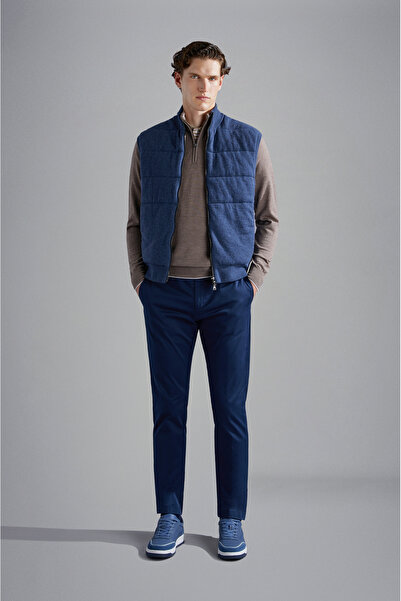 PAUL&SHARK MEN'S ZIPPED PULLOVER C.WWOOL