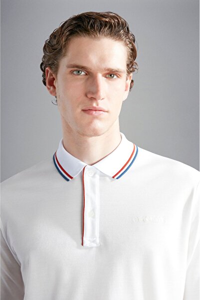 PAUL&SHARK MEN'S KNITTED POLOSHIRT C.WCOTTON