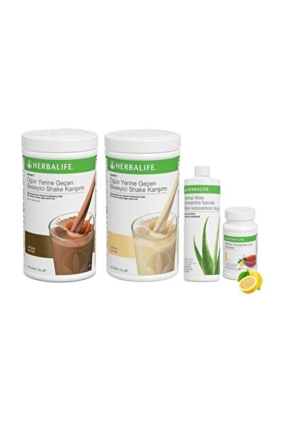 Herbalife Shake Karışımı 1 Vanilya 1 Çikolata Aloe Vera 1 Limon Çay