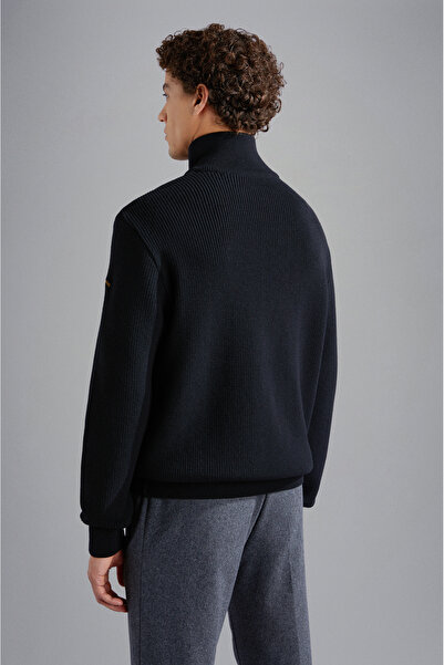 PAUL&SHARK MEN'S ZIPPED PULLOVER C.WWOOL