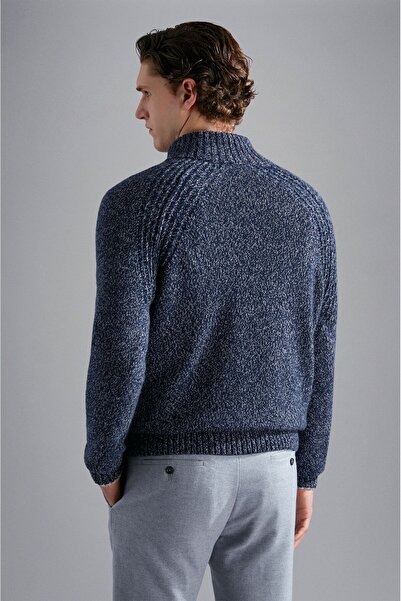 PAUL&SHARK MEN'S ZIPPED PULLOVER C.WWOOL