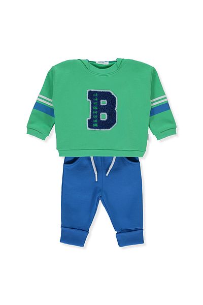 Bebetto Baseball Time K4445 - 2-Piece Hooded Sweat Set (Three String)