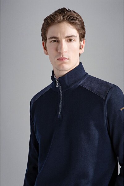 PAUL&SHARK MEN'S ZIPPED PULLOVER C.W. WOOL