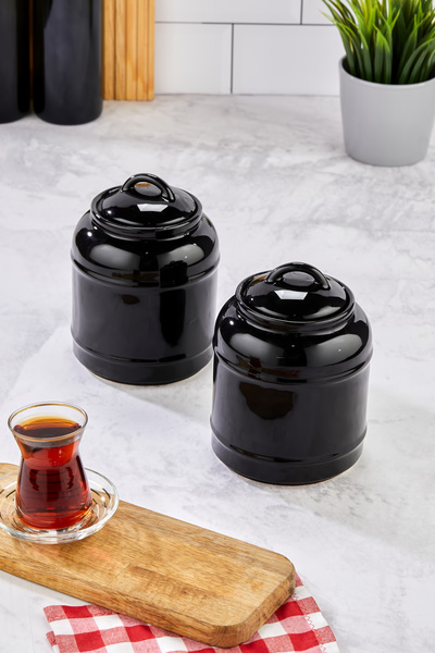 MİNOLE HOME Large Size Ceramic Storage Set of 2